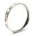 Hermes Enamel Bangle Multicolor Alphabet Motifa Bracelet