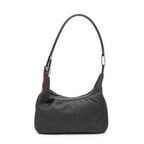 Gucci Web Zip Bo Black Denim Canvas Shoulder