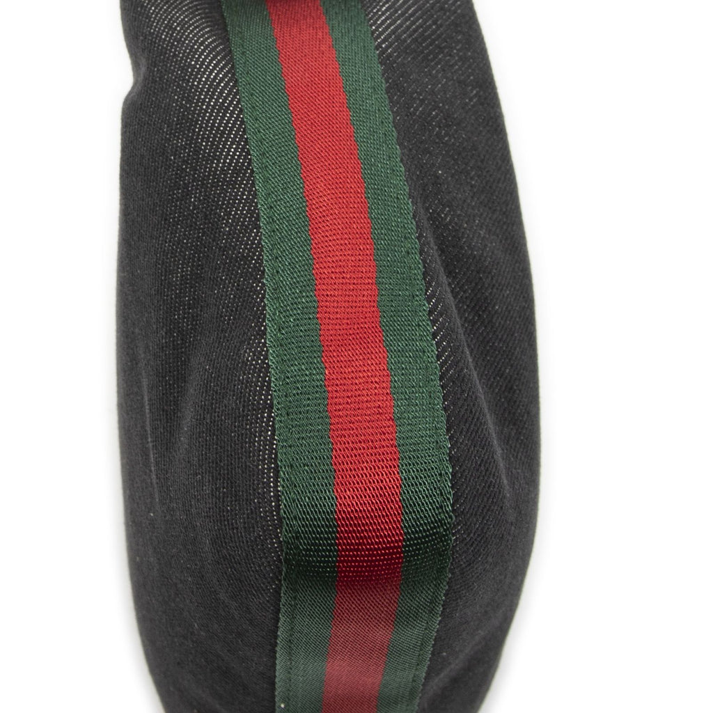 Gucci Web Zip Bo Black Denim Canvas Shoulder — view 7