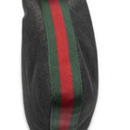 Gucci Web Zip Bo Black Denim Canvas Shoulder — view 7