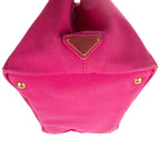 Prada Canapa Tote Pink Floral Pattern Canvas — view 8