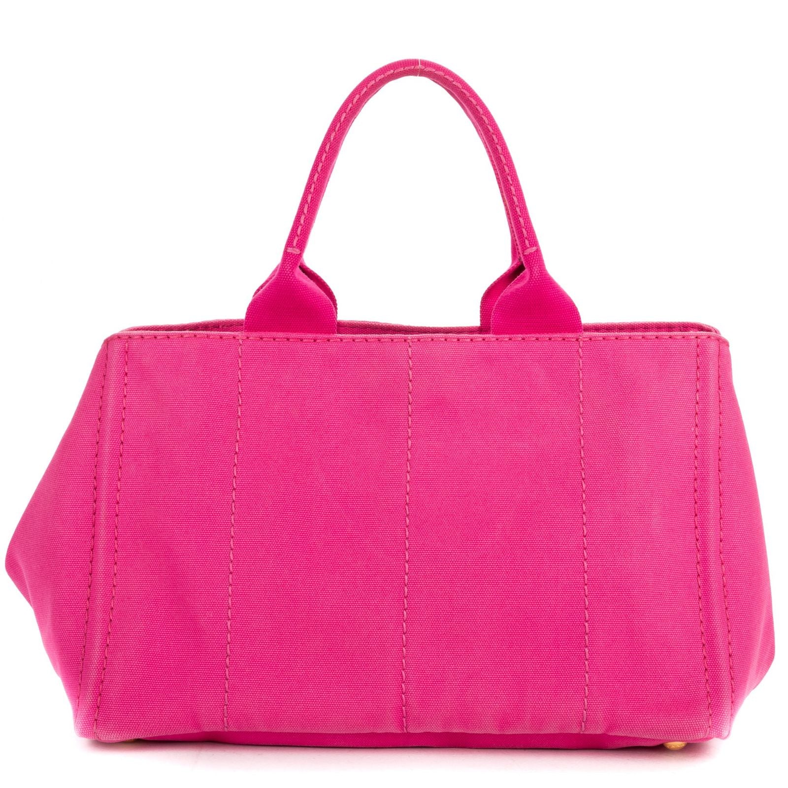 Prada Canapa Tote Pink Floral Pattern Canvas — view 5