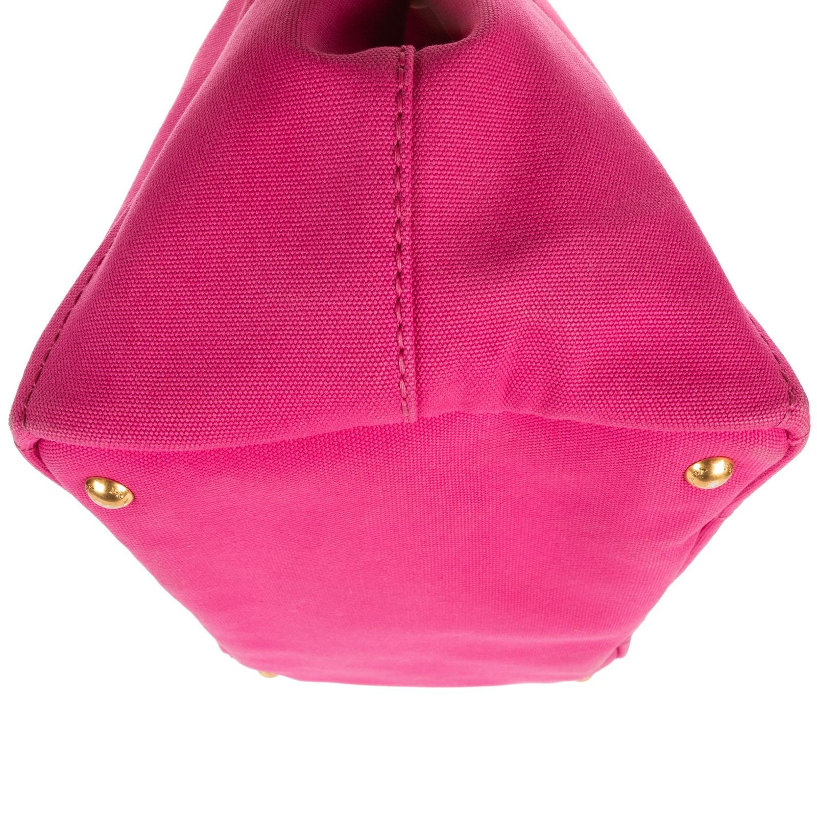 Prada Canapa Tote Pink Floral Pattern Canvas — view 7