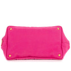 Prada Canapa Tote Pink Floral Pattern Canvas — view 6