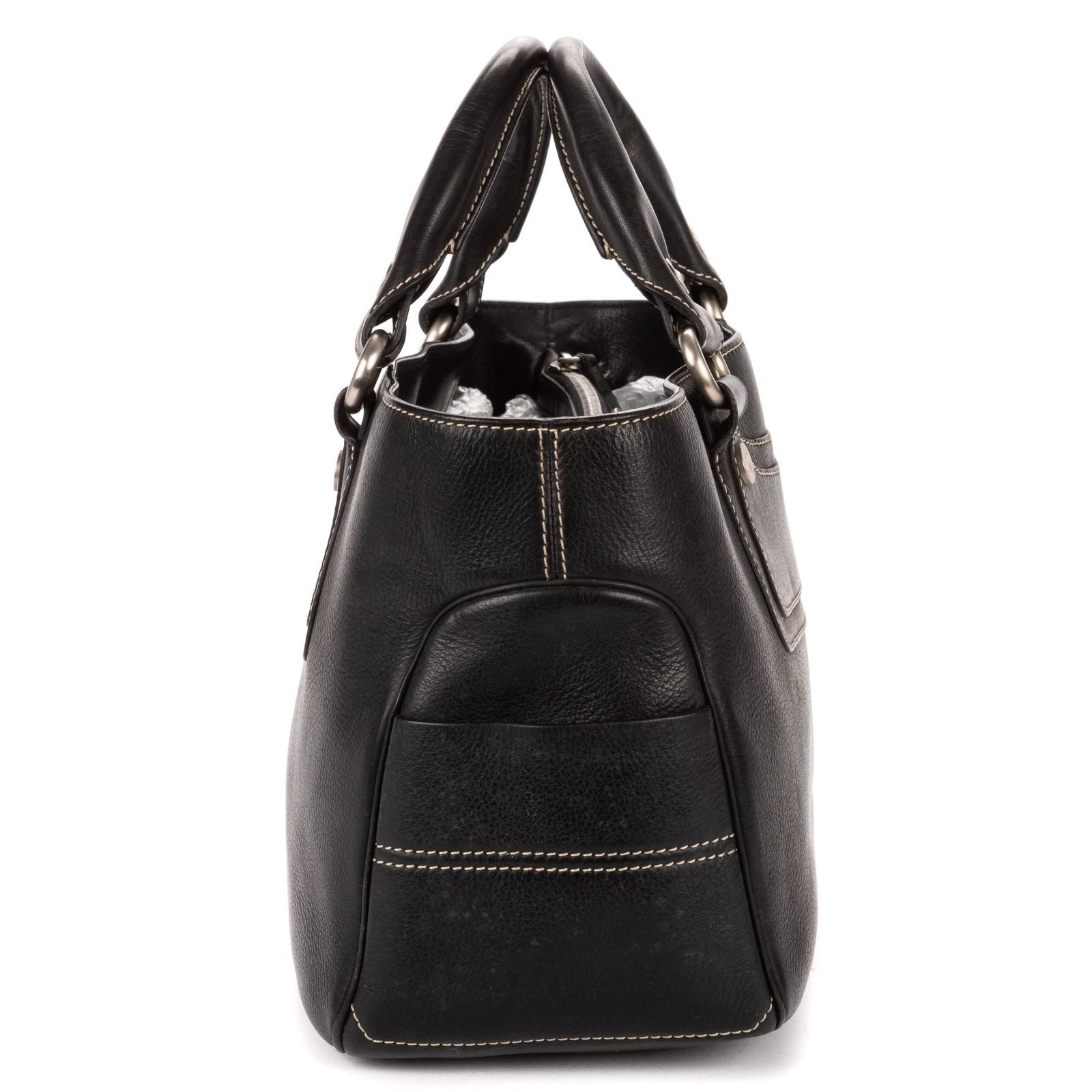 Celine Boogie Bag Black Spike Calfskin Leather — view 3
