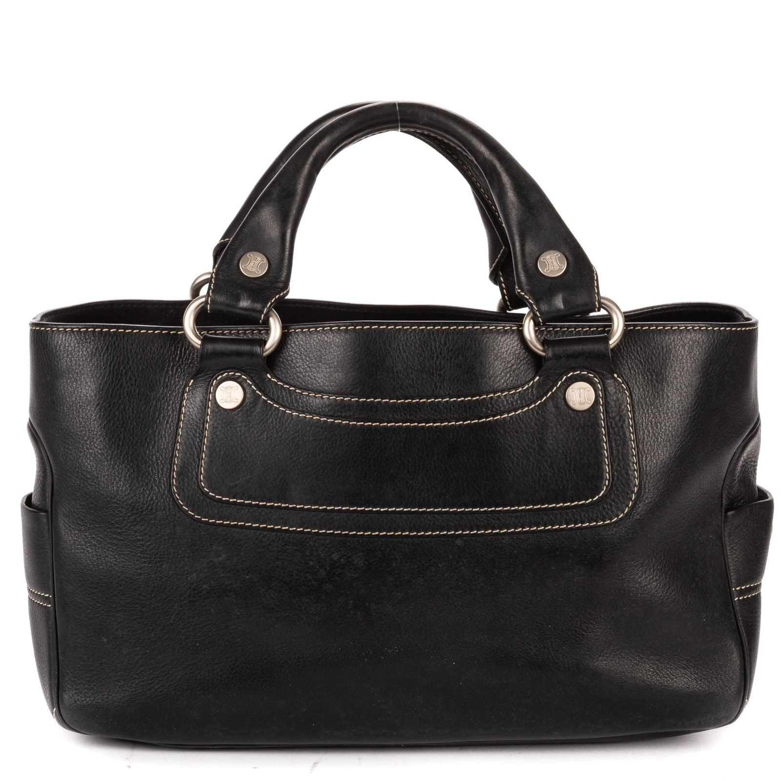 Celine Boogie Bag Black Spike Calfskin Leather — view 5