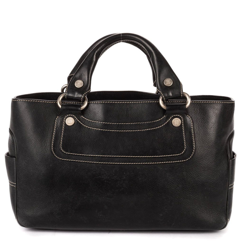 Celine Boogie Bag Black Spike Calfskin Leather