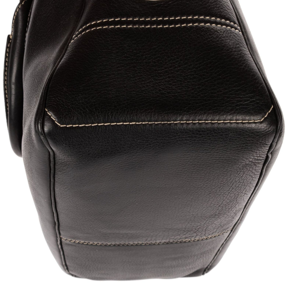 Celine Boogie Bag Black Spike Calfskin Leather — view 8
