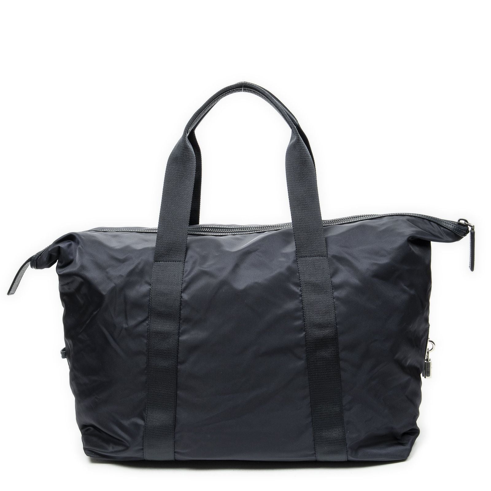 Prada Collapsible Weekender Navy Nylon Canvas Travel — view 5