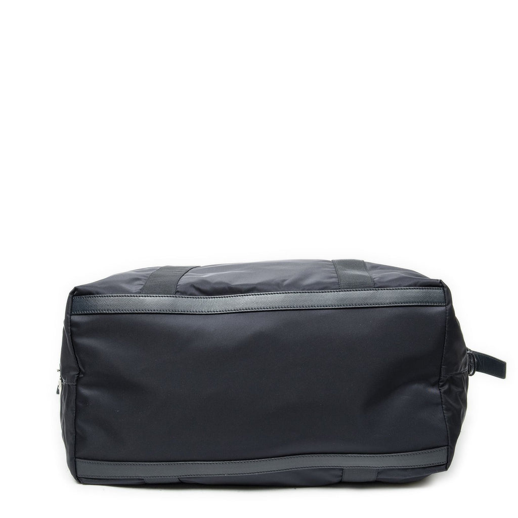 Prada Collapsible Weekender Navy Nylon Canvas Travel — view 6