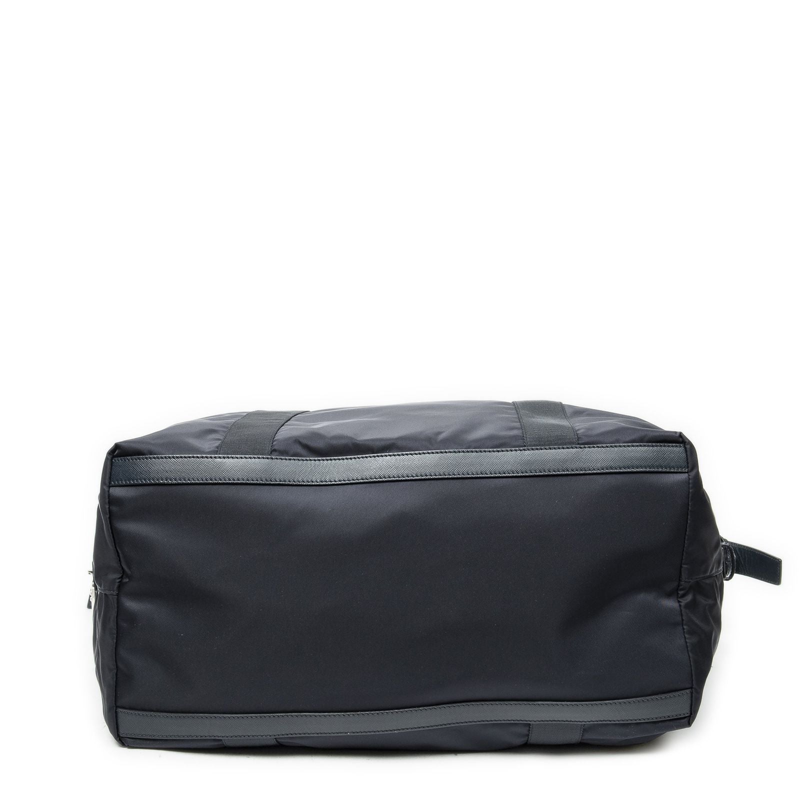 Prada Collapsible Weekender Navy Nylon Canvas Travel — view 6