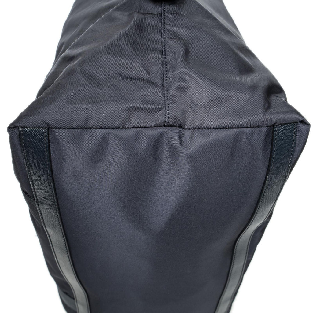 Prada Collapsible Weekender Navy Nylon Canvas Travel — view 7