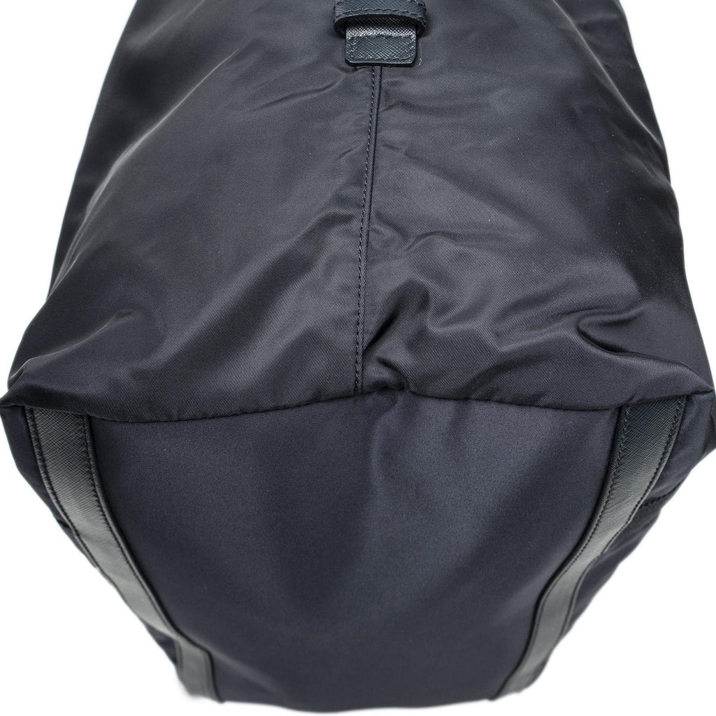 Prada Collapsible Weekender Navy Nylon Canvas Travel — view 8