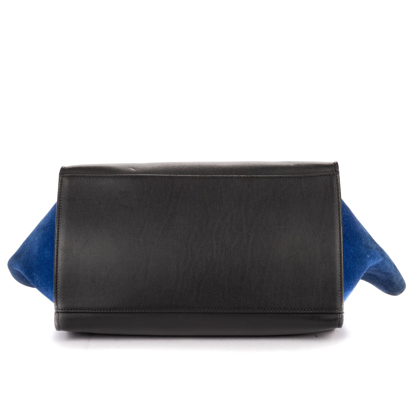 Celine Tricolor le Trapeze Zuto Pu Black Blue Smooth Calfskin Shoulder — view 6