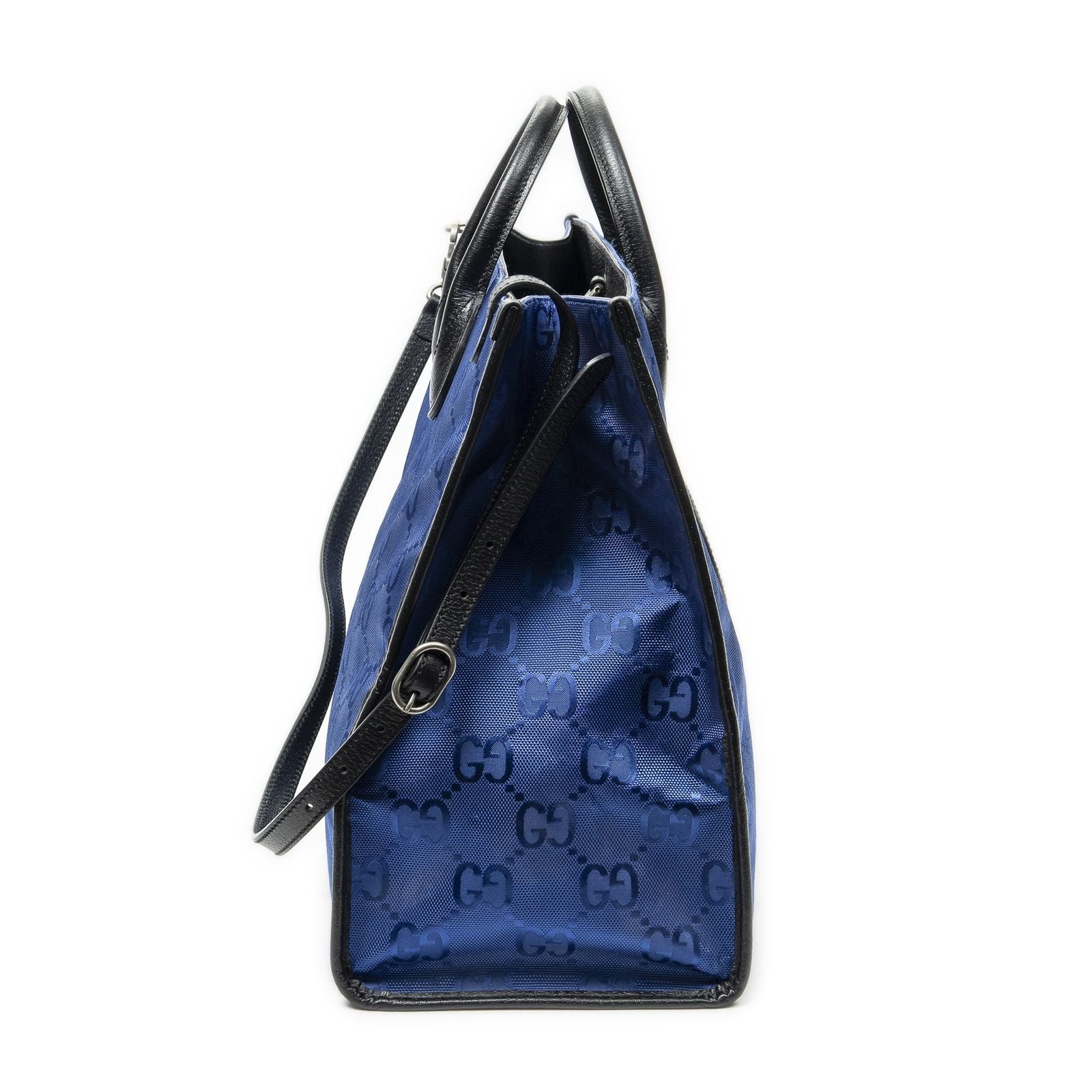 Gucci Off the Grid Blue Jumbo GG Canvas Shoulder — view 4