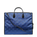 Gucci Off the Grid Blue Jumbo GG Canvas Shoulder — view 5