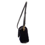 Saint Laurent Toy Loulou Crossbody Navy Chevron Velvet Canvasa — view 3