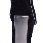 Saint Laurent Toy Loulou Crossbody Navy Chevron Velvet Canvasa — view 7