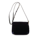 Saint Laurent Toy Loulou Crossbody Navy Chevron Velvet Canvasa — view 4