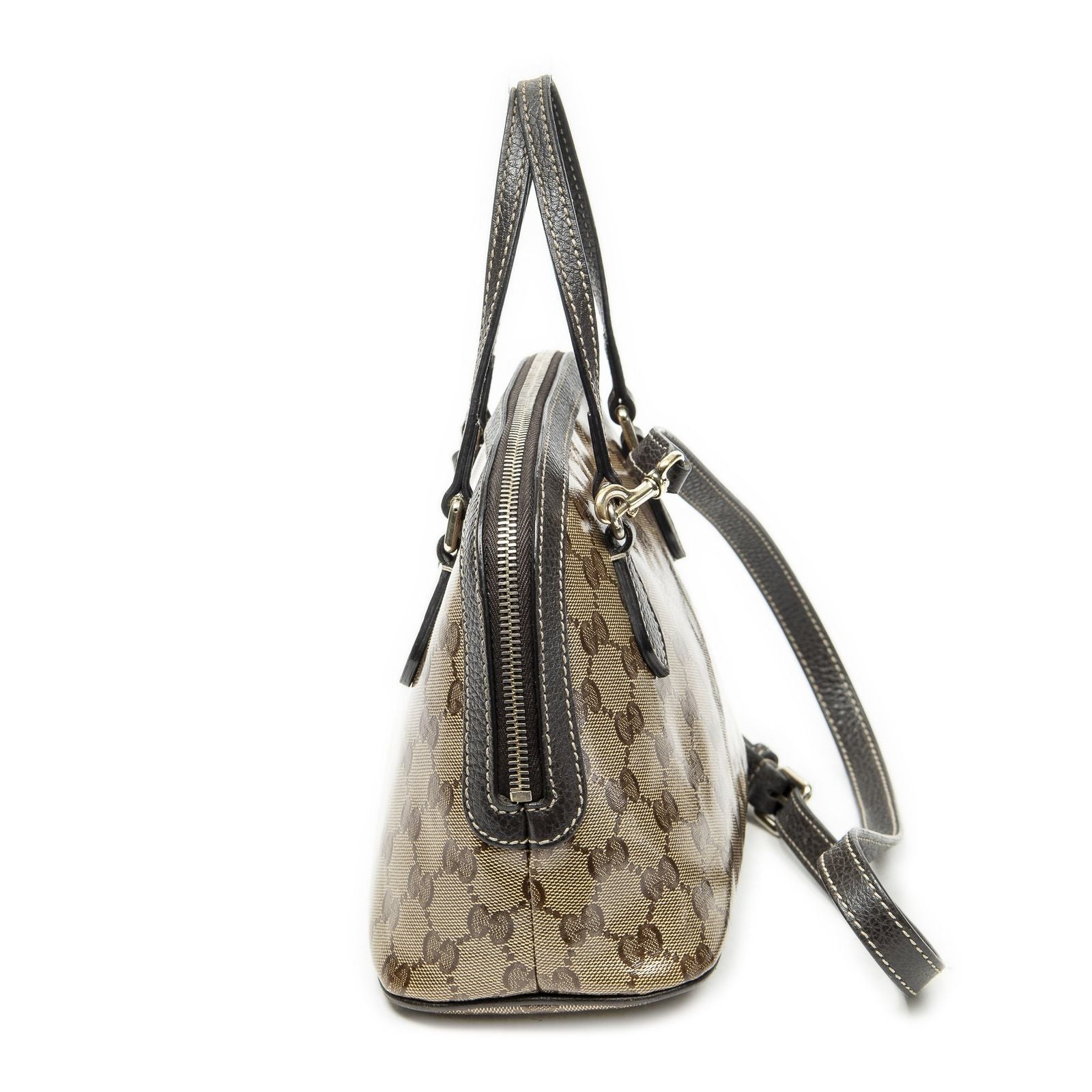 Gucci Mini Ma Si Crossbody Beige Crystal Canvas — view 3