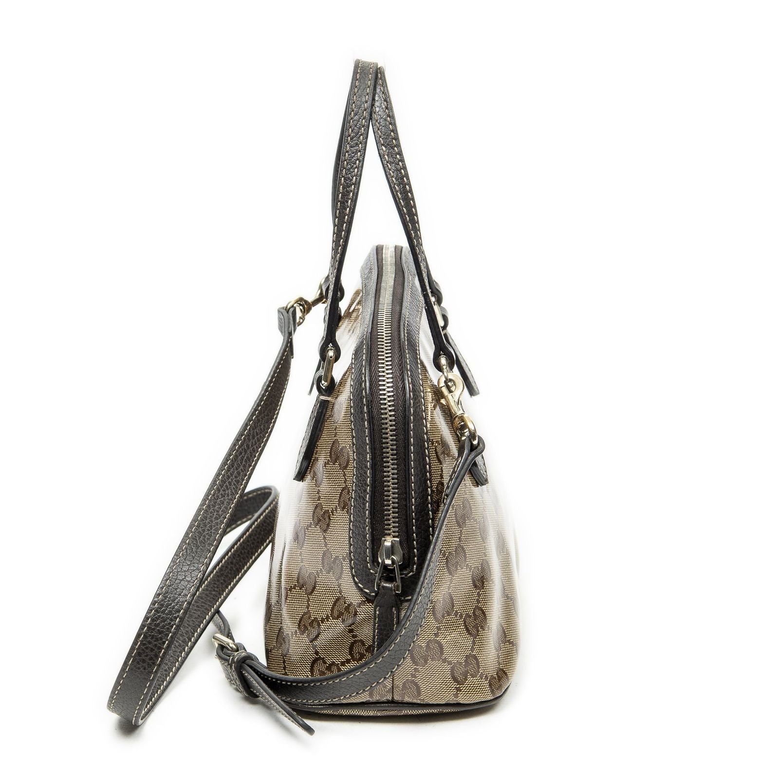 Gucci Mini Ma Si Crossbody Beige Crystal Canvas — view 4