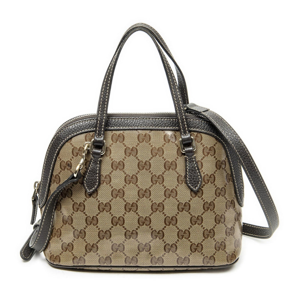 Gucci Mini Ma Si Crossbody Beige Crystal Canvas