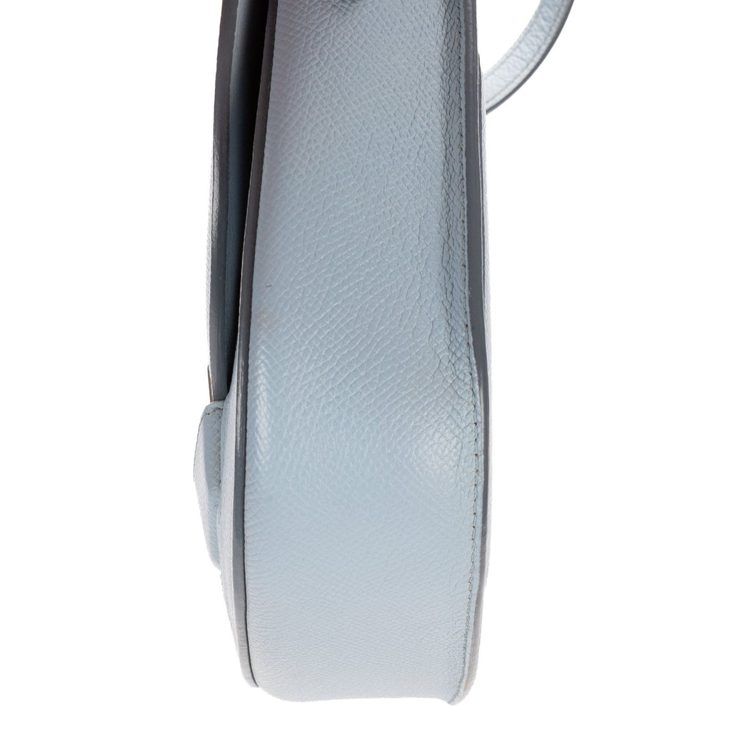 Celine Small Trotteur Crossbody Blue Grain Calf Skin Leather — view 7