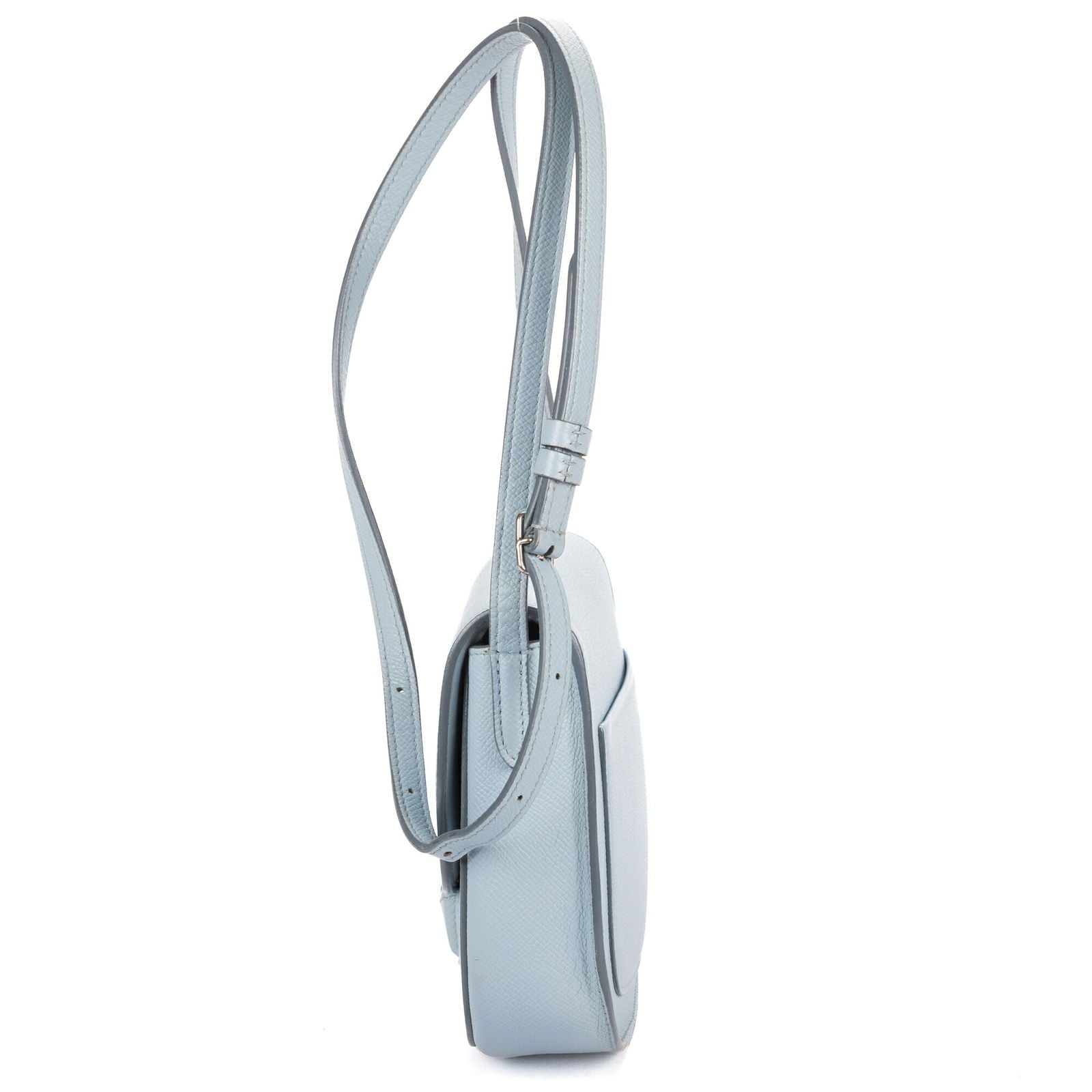 Celine Small Trotteur Crossbody Blue Grain Calf Skin Leather — view 3