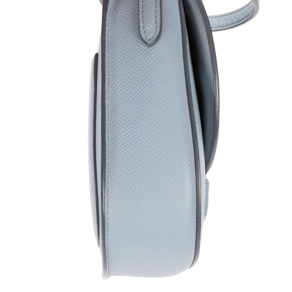 Celine Small Trotteur Crossbody Blue Grain Calf Skin Leather — view 8