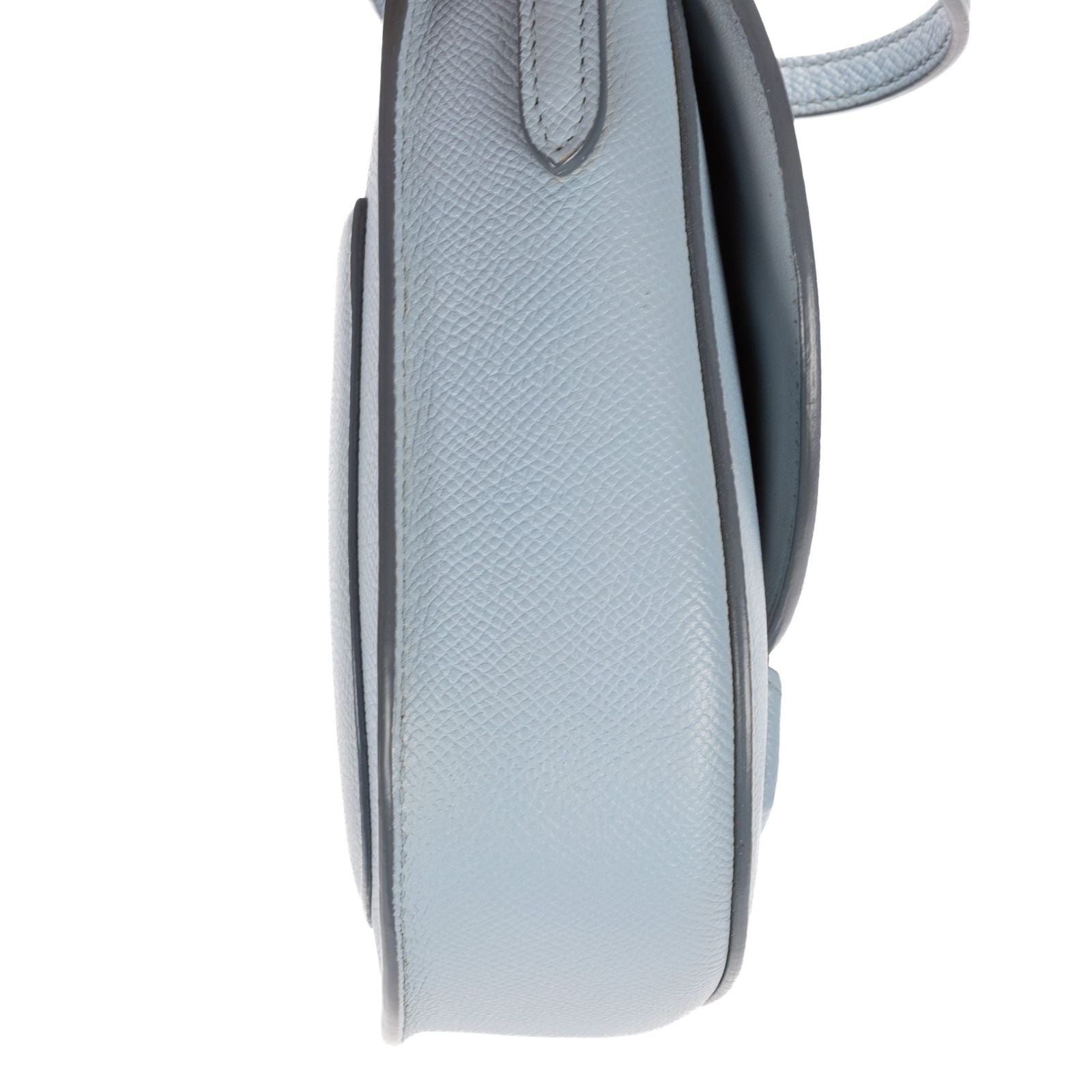 Celine Small Trotteur Crossbody Blue Grain Calf Skin Leather — view 8