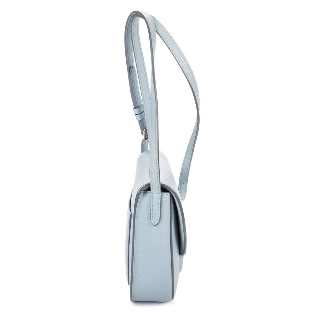 Celine Small Trotteur Crossbody Blue Grain Calf Skin Leather — view 4