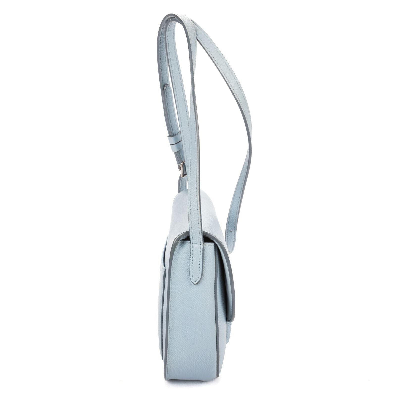 Celine Small Trotteur Crossbody Blue Grain Calf Skin Leather — view 4