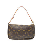 Louis Vuitton Pochette Brown Monogram Canvas Handbag