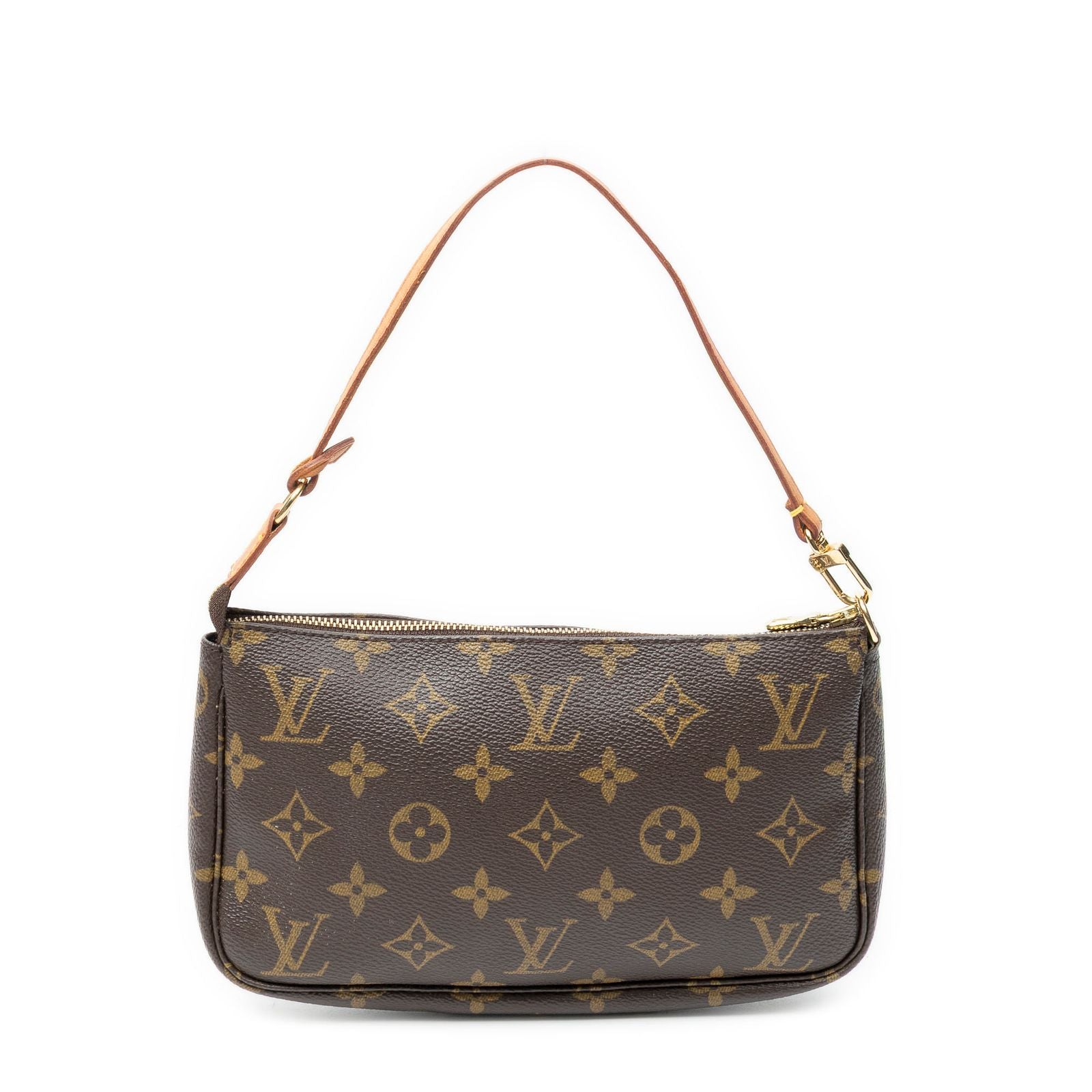 Louis Vuitton Pochette Brown Monogram Canvas Handbag