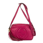 Gucci Soho Disco Pink Gray Leather Shoulder