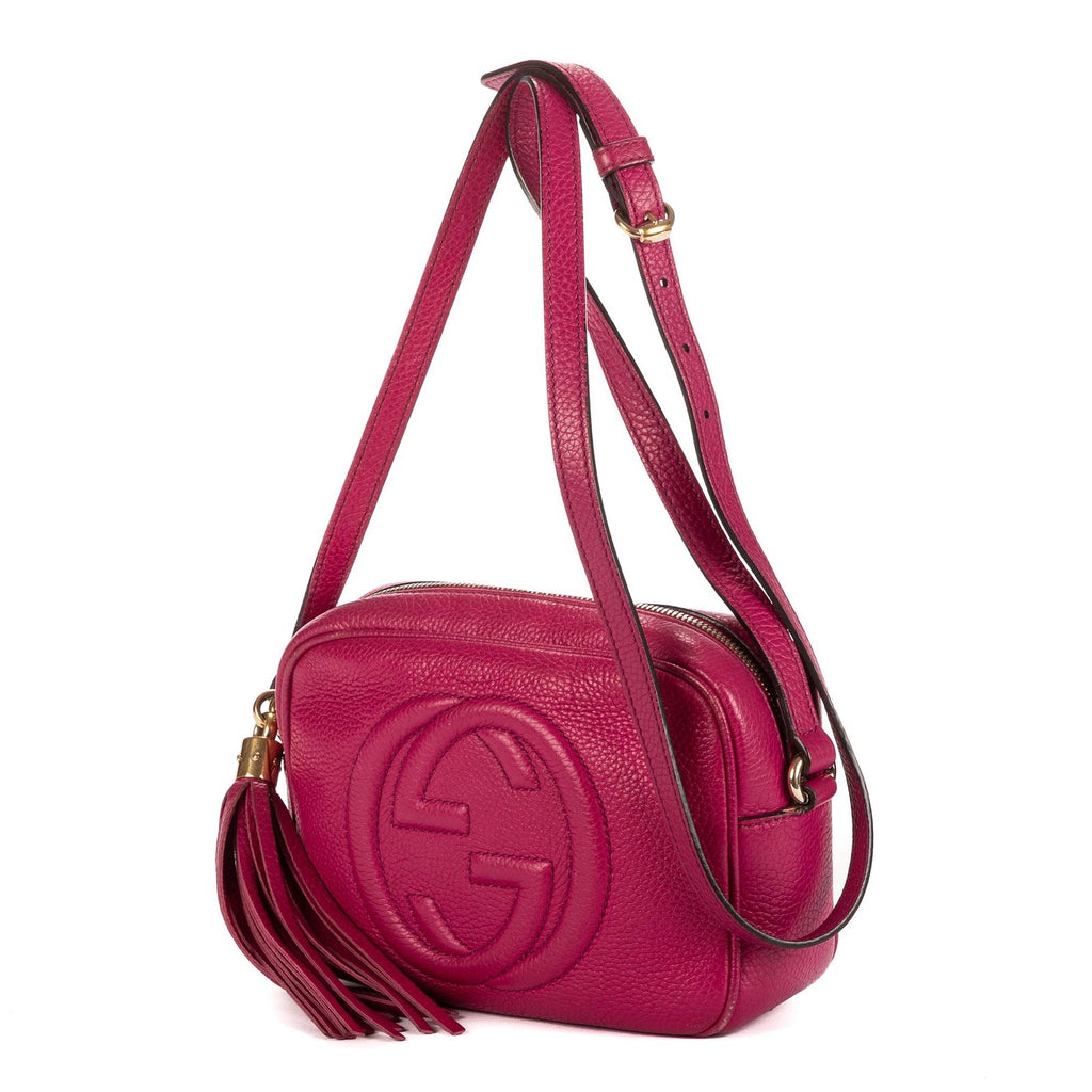 Gucci Soho Disco Pink Gray Leather Shoulder — view 2