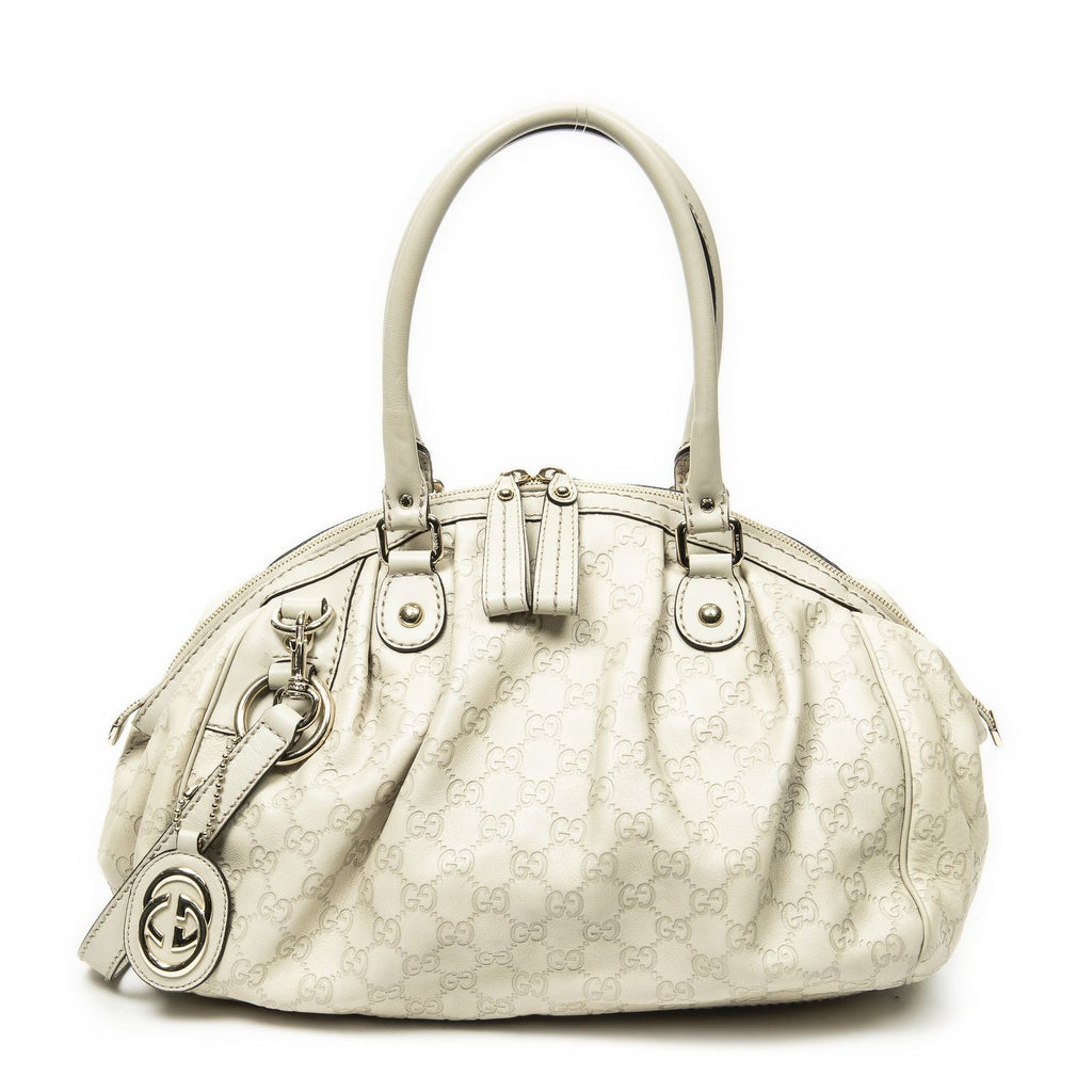 Gucci Midi Amsu Key Boston Ivory Guccissima Shoulder