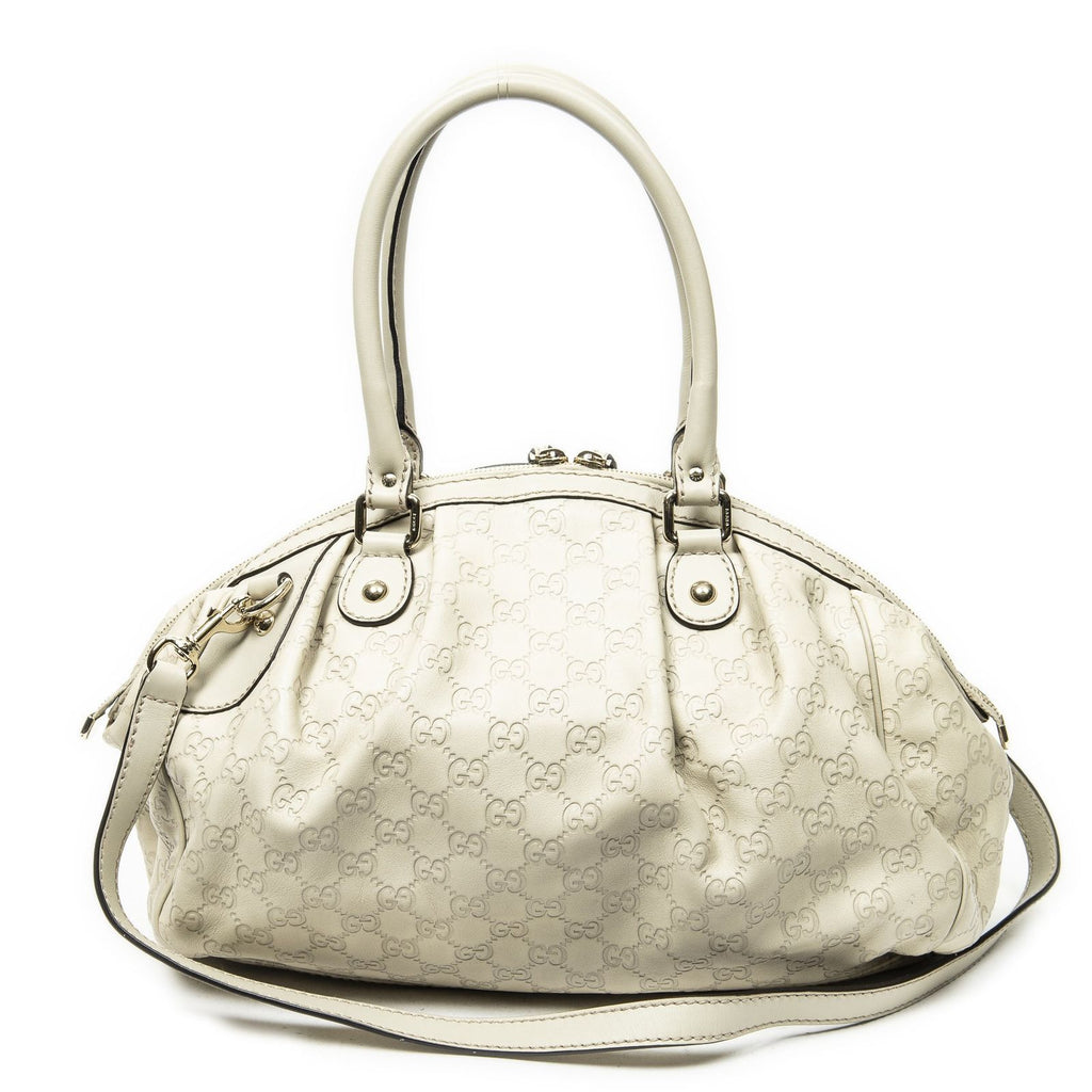 Gucci Midi Amsu Key Boston Ivory Guccissima Shoulder — view 5