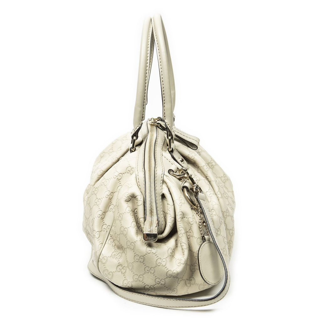 Gucci Midi Amsu Key Boston Ivory Guccissima Shoulder — view 4