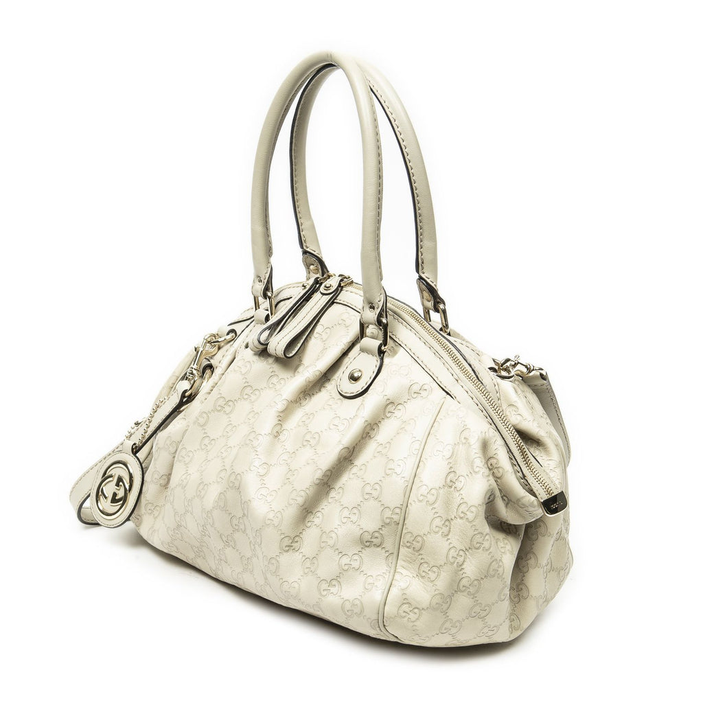 Gucci Midi Amsu Key Boston Ivory Guccissima Shoulder — view 2