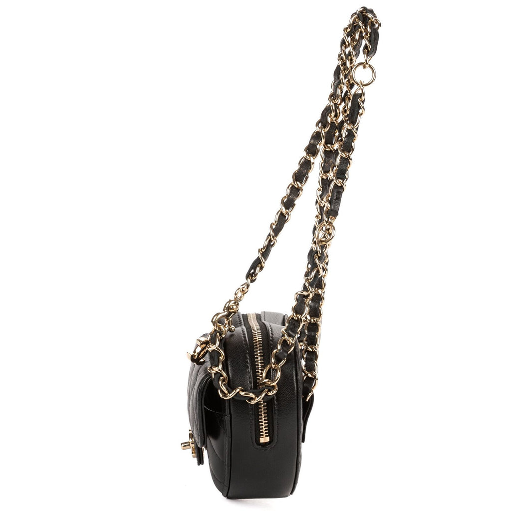 Chanel Heart Belt Bag Black Quilted Lambskin Leather — view 3