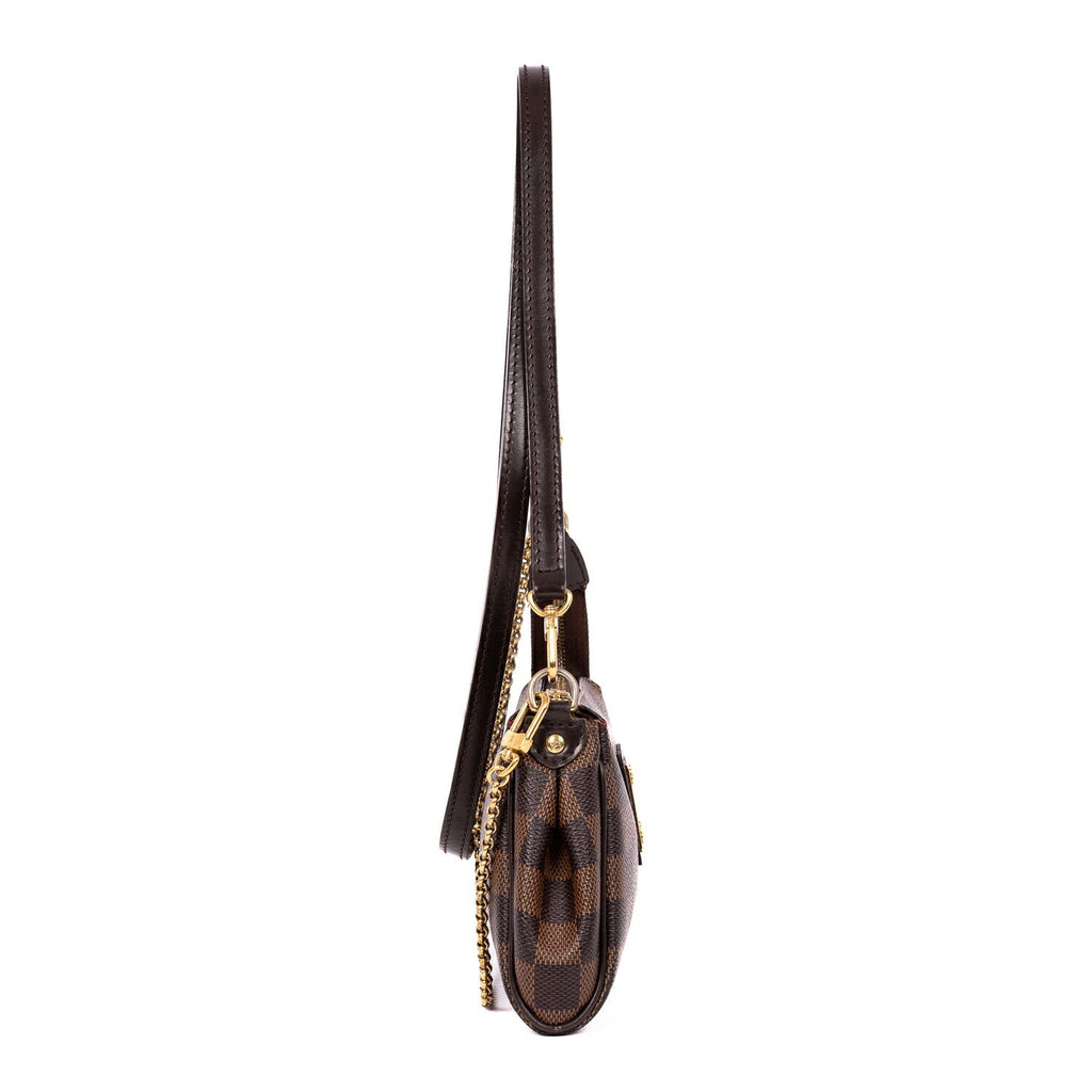 Louis Vuitton Envelope Puclutch Crossbody Brown Damier Ebene — view 4