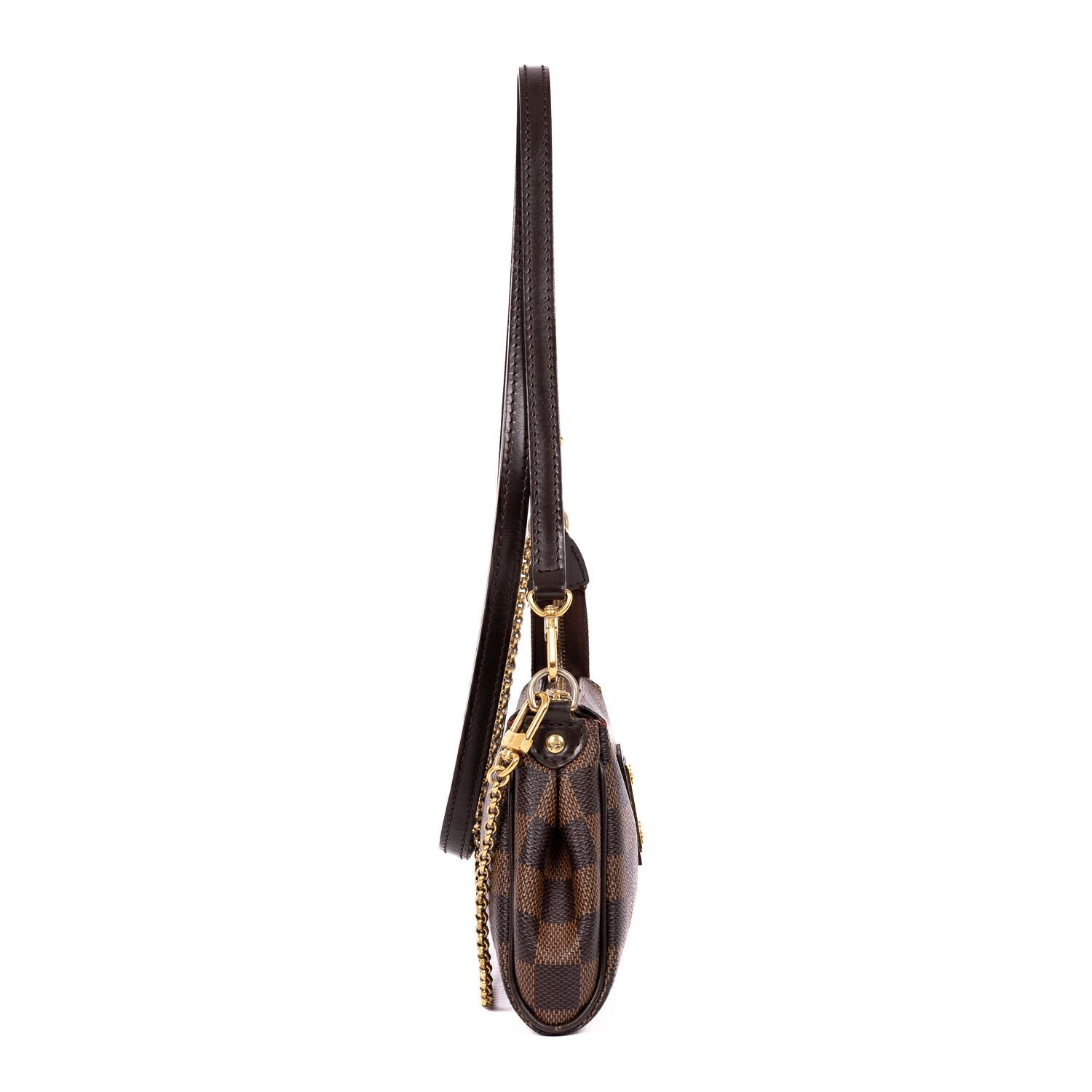 Louis Vuitton Envelope Puclutch Crossbody Brown Damier Ebene — view 4