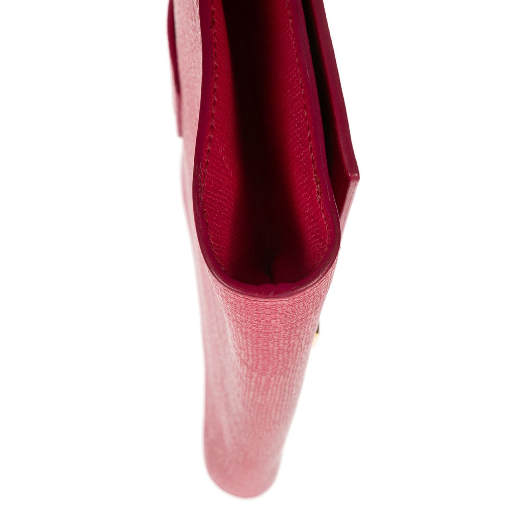 Saint Laurent Line Clutch Pink Calfskin Leather — view 8