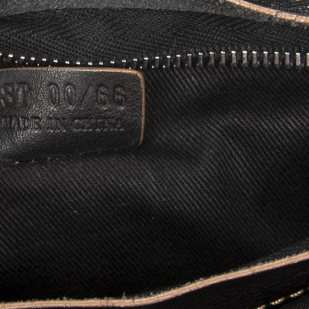 Celine Double Pocket Waist Bag Black Macadamia Canvas — view 5