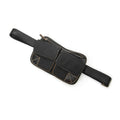 Celine Double Pocket Waist Bag Black Macadamia Canvas