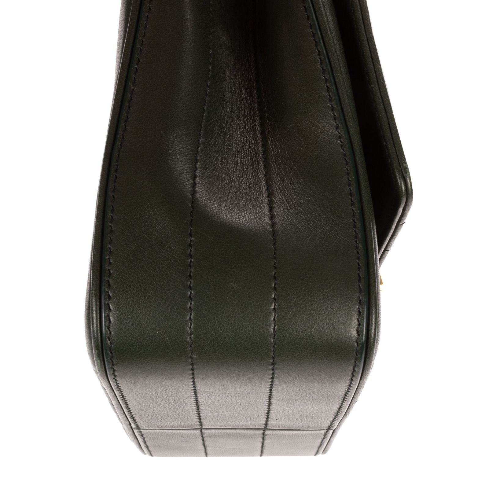 Saint Laurent Small Vicky Chain Flap Crossbody Da Green Matelasse Calfskin — view 8