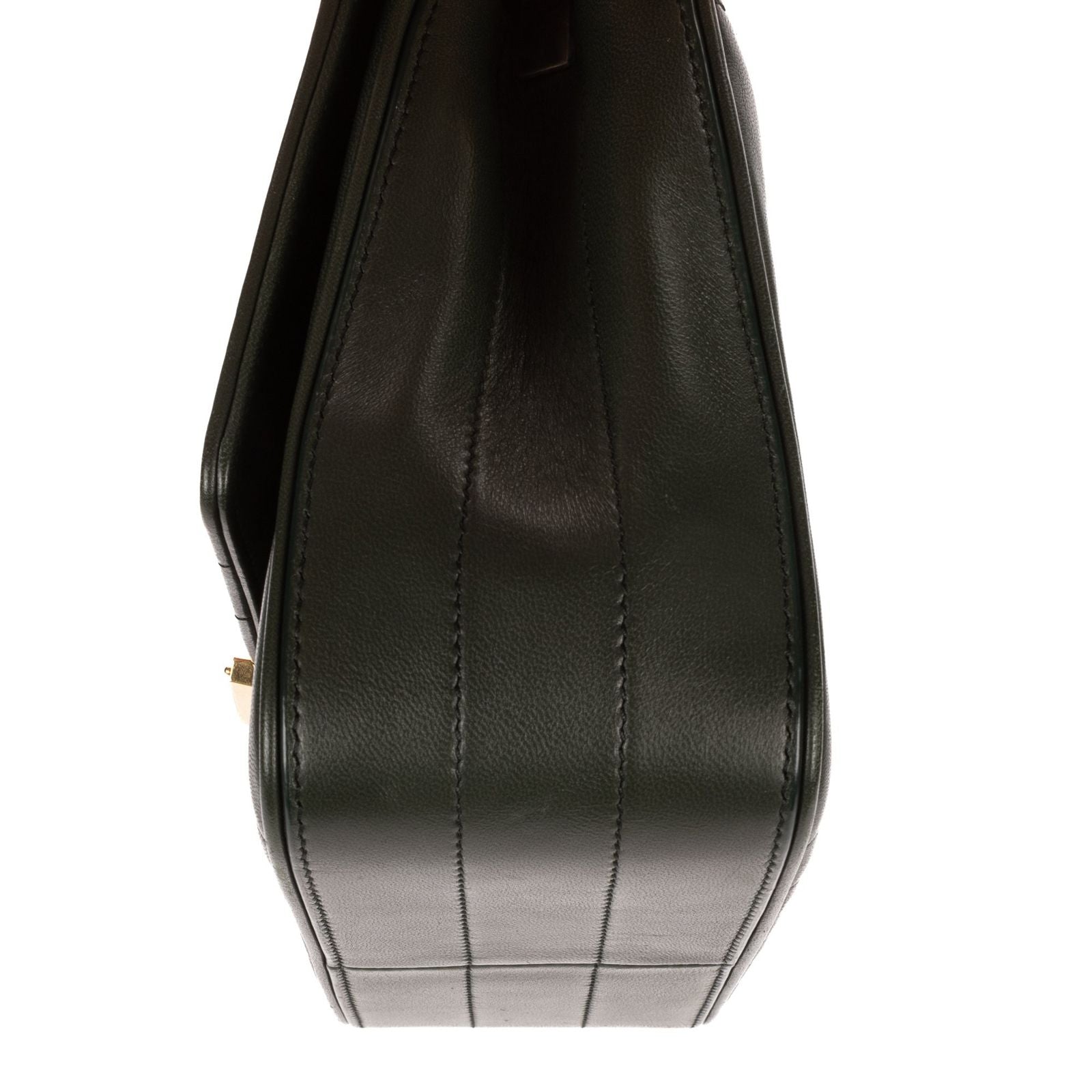 Saint Laurent Small Vicky Chain Flap Crossbody Da Green Matelasse Calfskin — view 7