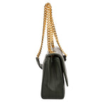 Saint Laurent Small Vicky Chain Flap Crossbody Da Green Matelasse Calfskin — view 4