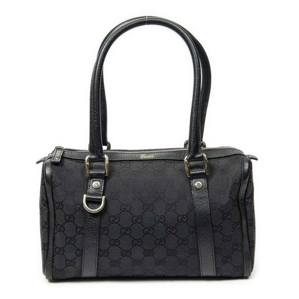 Gucci Abbey Boston Black GG Canvas Shoulder